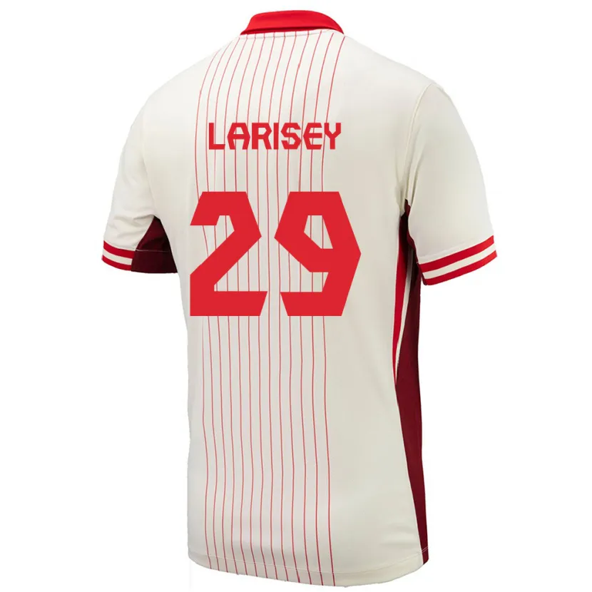 Danxen Kvinnor Kanada Clarissa Larisey #29 Vit Bortatröja Matchtröjor 24-26 Tröjor T-Tröja