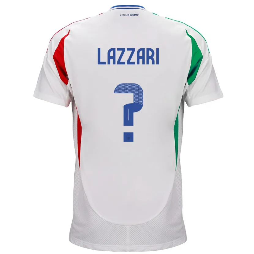 Danxen Kvinnor Italien Manuel Lazzari #0 Vit Bortatröja Matchtröjor 24-26 Tröjor T-Tröja