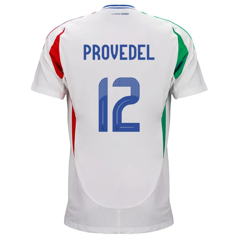 Danxen Kvinnor Italien Ivan Provedel #12 Vit Bortatröja Matchtröjor 24-26 Tröjor T-Tröja