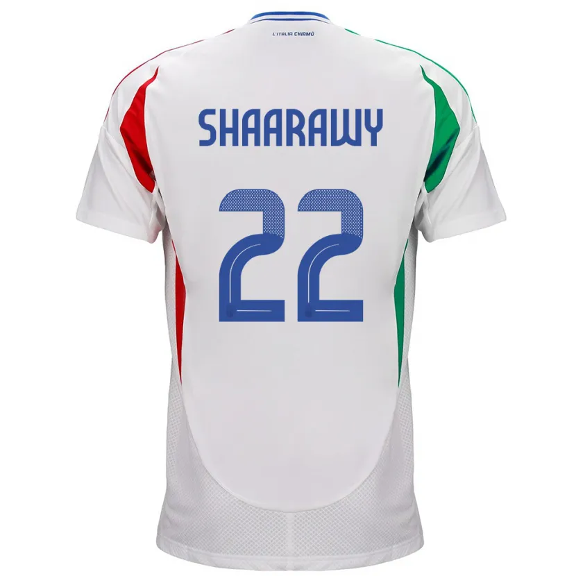 Danxen Kvinnor Italien Stephan El Shaarawy #22 Vit Bortatröja Matchtröjor 24-26 Tröjor T-Tröja