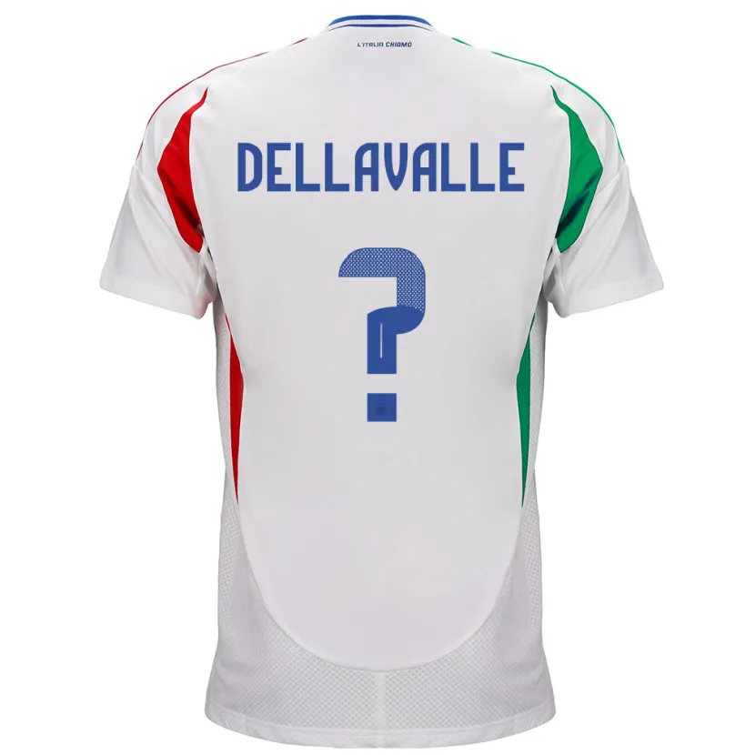 Danxen Kvinnor Italien Alessandro Dellavalle #0 Vit Bortatröja Matchtröjor 24-26 Tröjor T-Tröja