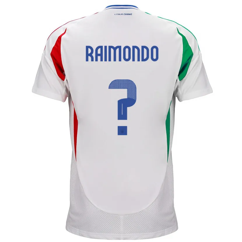 Danxen Kvinnor Italien Antonio Raimondo #0 Vit Bortatröja Matchtröjor 24-26 Tröjor T-Tröja
