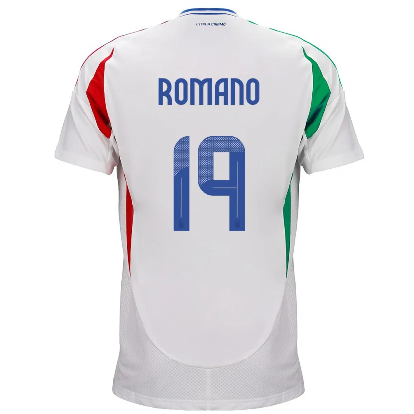 Danxen Kvinnor Italien Marco Romano #19 Vit Bortatröja Matchtröjor 24-26 Tröjor T-Tröja