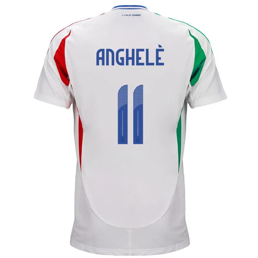 Danxen Kvinnor Italien Lorenzo Anghelè #11 Vit Bortatröja Matchtröjor 24-26 Tröjor T-Tröja
