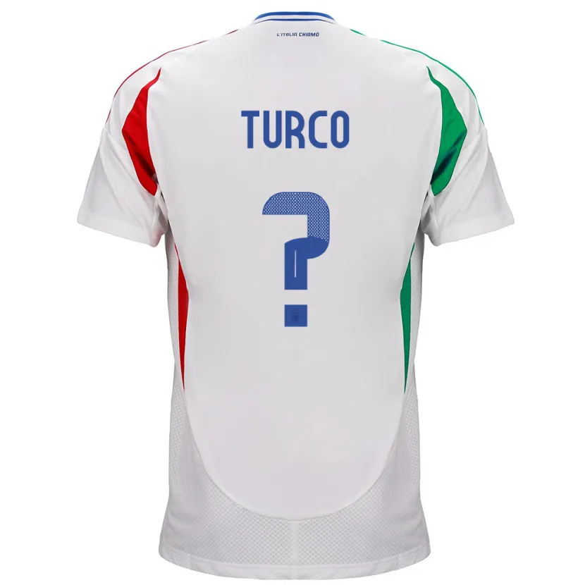 Danxen Kvinnor Italien Stefano Turco #0 Vit Bortatröja Matchtröjor 24-26 Tröjor T-Tröja