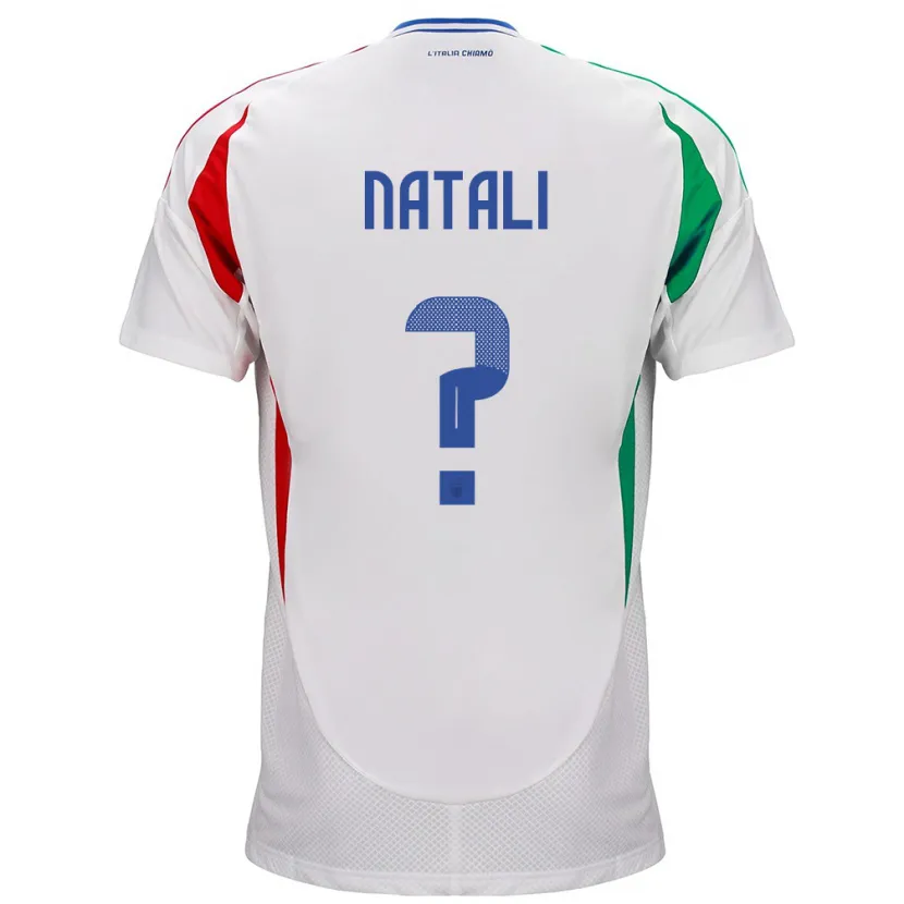 Danxen Kvinnor Italien Andrea Natali #0 Vit Bortatröja Matchtröjor 24-26 Tröjor T-Tröja