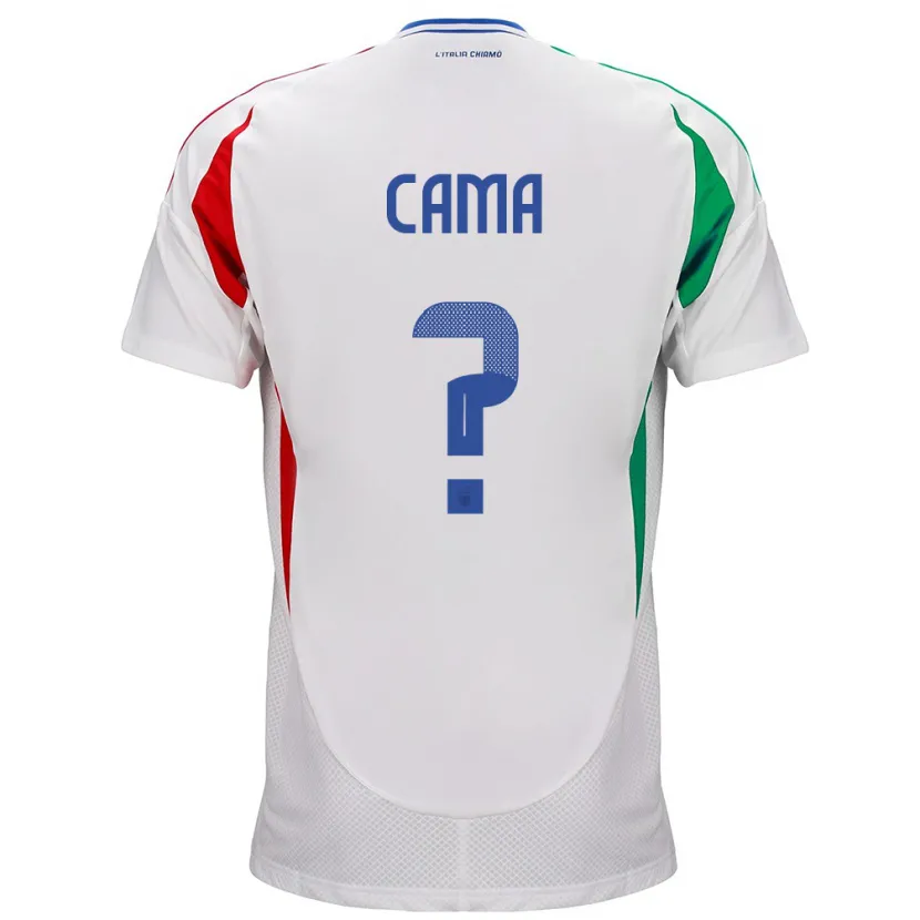 Danxen Kvinnor Italien Cristian Cama #0 Vit Bortatröja Matchtröjor 24-26 Tröjor T-Tröja