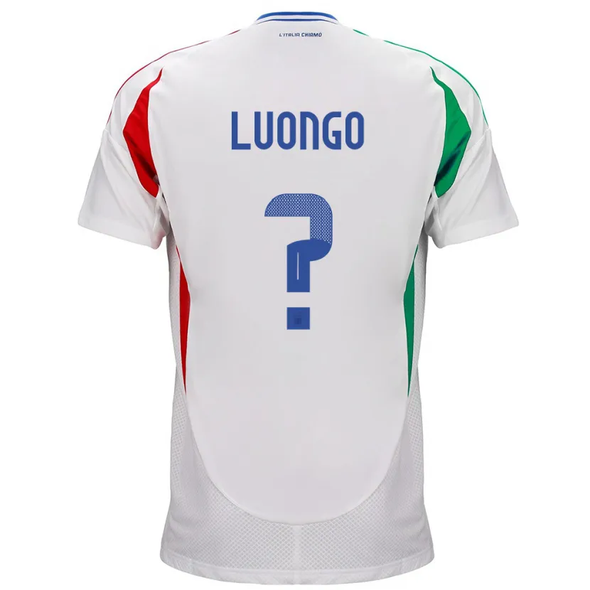 Danxen Kvinnor Italien Andrea Luongo #0 Vit Bortatröja Matchtröjor 24-26 Tröjor T-Tröja