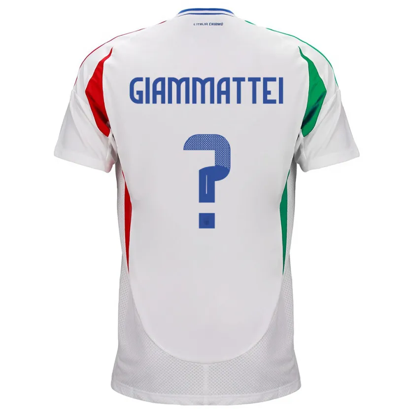 Danxen Kvinnor Italien Gioele Giammattei #0 Vit Bortatröja Matchtröjor 24-26 Tröjor T-Tröja
