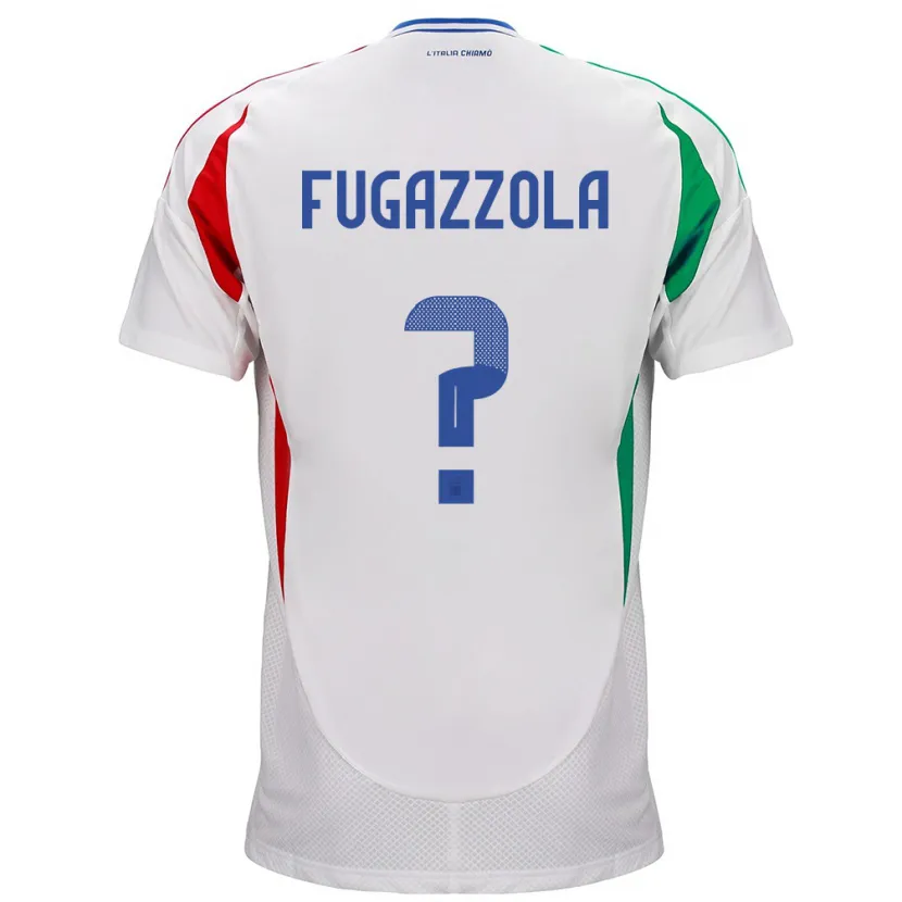 Danxen Kvinnor Italien Marcello Fugazzola #0 Vit Bortatröja Matchtröjor 24-26 Tröjor T-Tröja