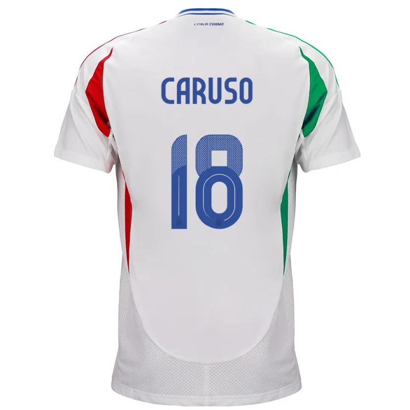 Danxen Kvinnor Italien Arianna Caruso #18 Vit Bortatröja Matchtröjor 24-26 Tröjor T-Tröja