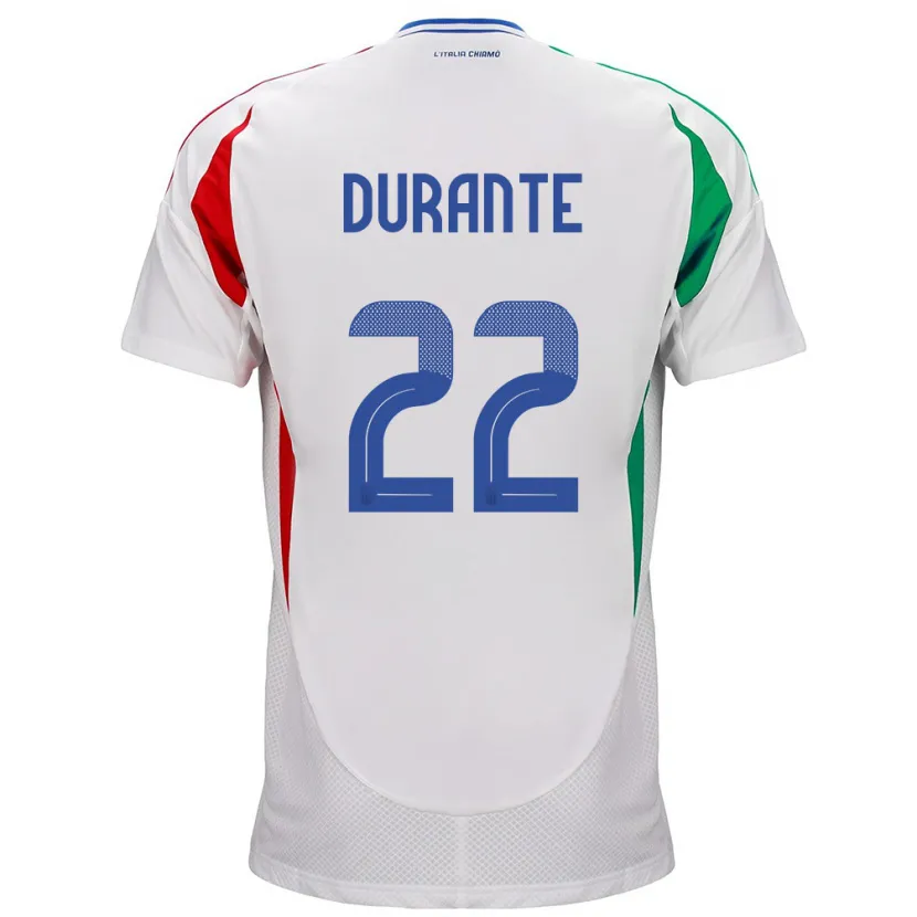 Danxen Kvinnor Italien Francesca Durante #22 Vit Bortatröja Matchtröjor 24-26 Tröjor T-Tröja