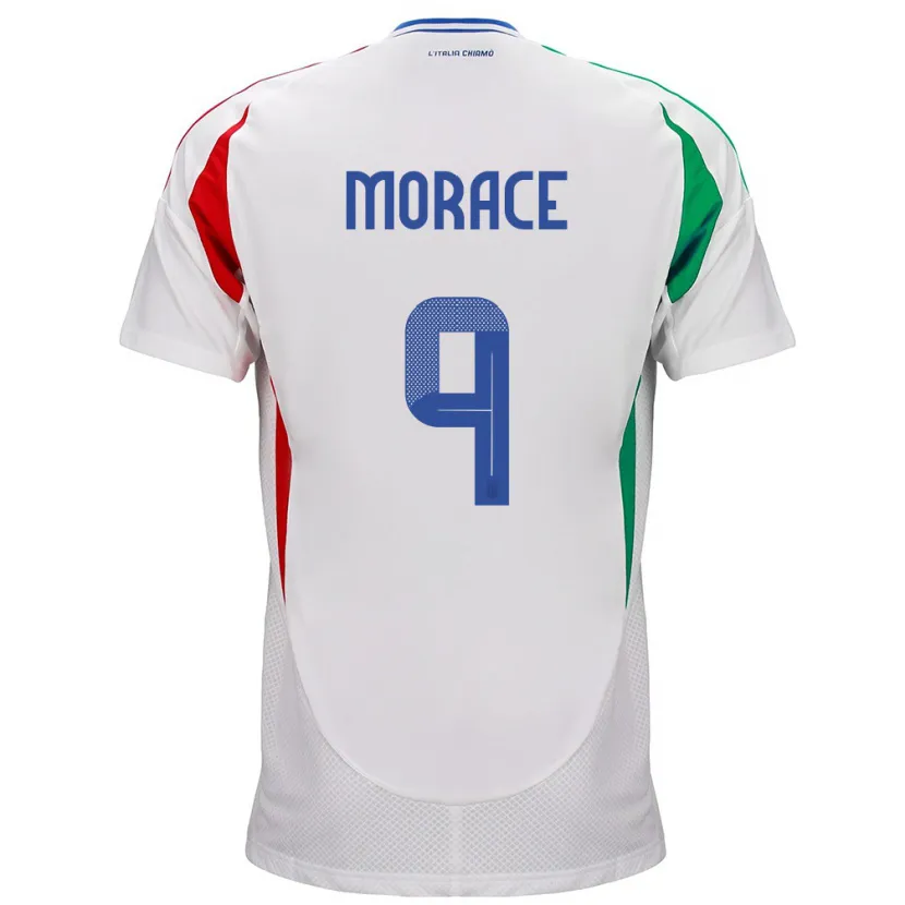 Danxen Kvinnor Italien Carolina Morace #9 Vit Bortatröja Matchtröjor 24-26 Tröjor T-Tröja