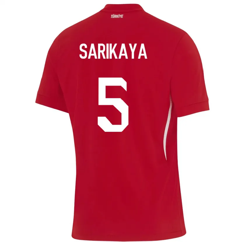 Danxen Kvinnor Kalkon Efe Sarıkaya #5 Röd Bortatröja Matchtröjor 24-26 Tröjor T-Tröja