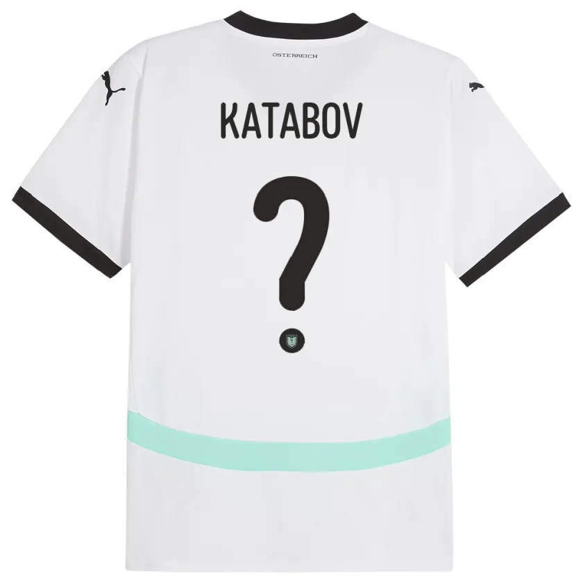 Danxen Kvinnor Österrike Rahman Katabov #0 Vit Bortatröja Matchtröjor 24-26 Tröjor T-Tröja