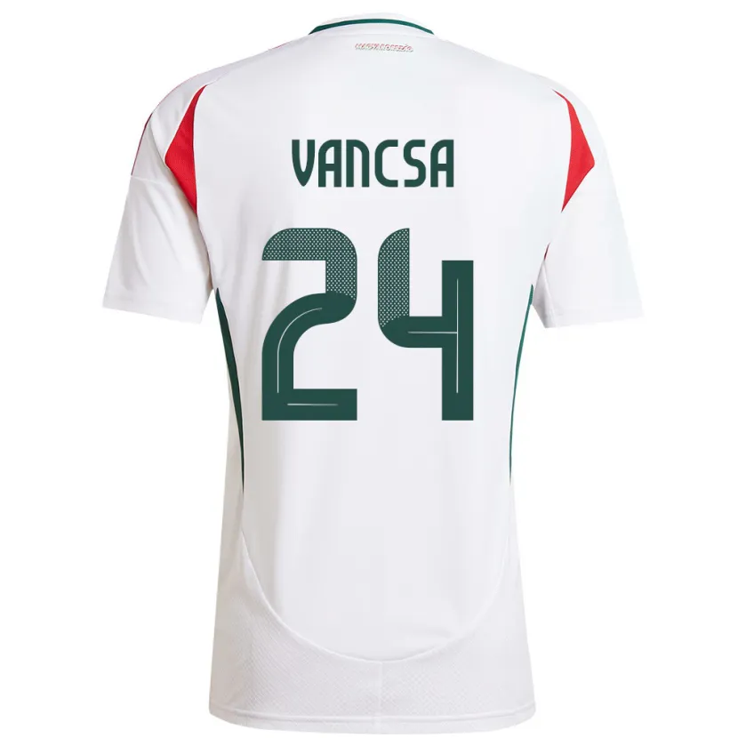 Danxen Kvinnor Ungern Zalán Vancsa #24 Vit Bortatröja Matchtröjor 24-26 Tröjor T-Tröja