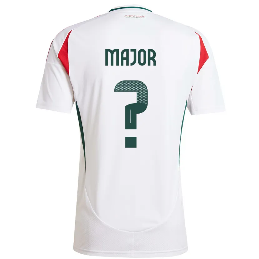 Danxen Kvinnor Ungern Marcell Major #0 Vit Bortatröja Matchtröjor 24-26 Tröjor T-Tröja