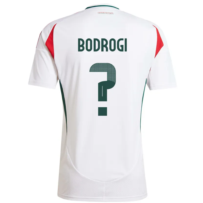 Danxen Kvinnor Ungern Bence Bodrogi #0 Vit Bortatröja Matchtröjor 24-26 Tröjor T-Tröja