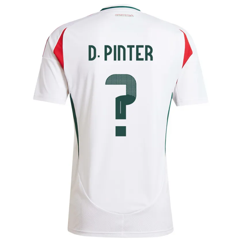 Danxen Kvinnor Ungern Daniel Pinter #0 Vit Bortatröja Matchtröjor 24-26 Tröjor T-Tröja