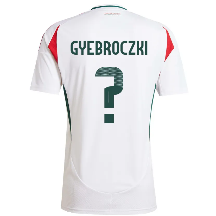 Danxen Kvinnor Ungern Dávid Gyebróczki #0 Vit Bortatröja Matchtröjor 24-26 Tröjor T-Tröja