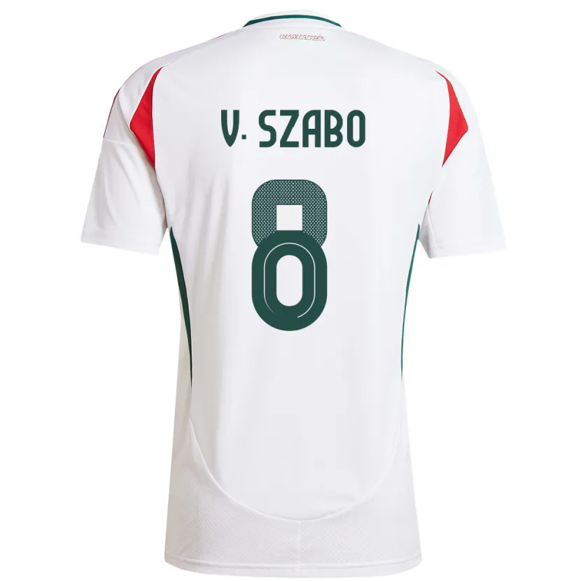 Danxen Kvinnor Ungern Viktória Szabó #8 Vit Bortatröja Matchtröjor 24-26 Tröjor T-Tröja