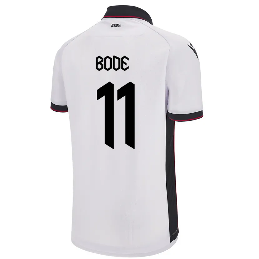 Danxen Kvinnor Albanien Ersi Bode #11 Vit Bortatröja Matchtröjor 24-26 Tröjor T-Tröja