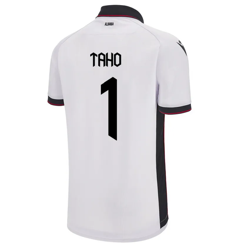 Danxen Kvinnor Albanien Alain Taho #1 Vit Bortatröja Matchtröjor 24-26 Tröjor T-Tröja