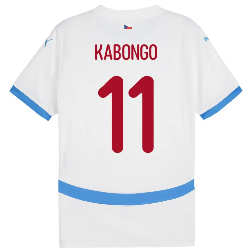 Danxen Kvinnor Tjeckien Christophe Kabongo #11 Vit Bortatröja Matchtröjor 24-26 Tröjor T-Tröja