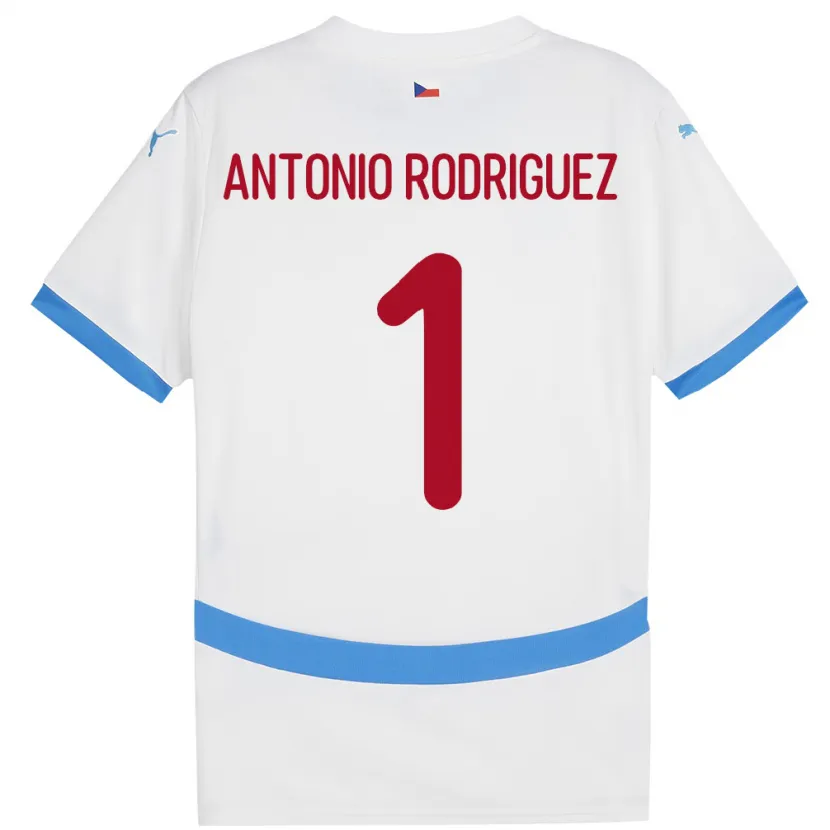 Danxen Kvinnor Tjeckien Pedro Antonio Rodriguez #1 Vit Bortatröja Matchtröjor 24-26 Tröjor T-Tröja