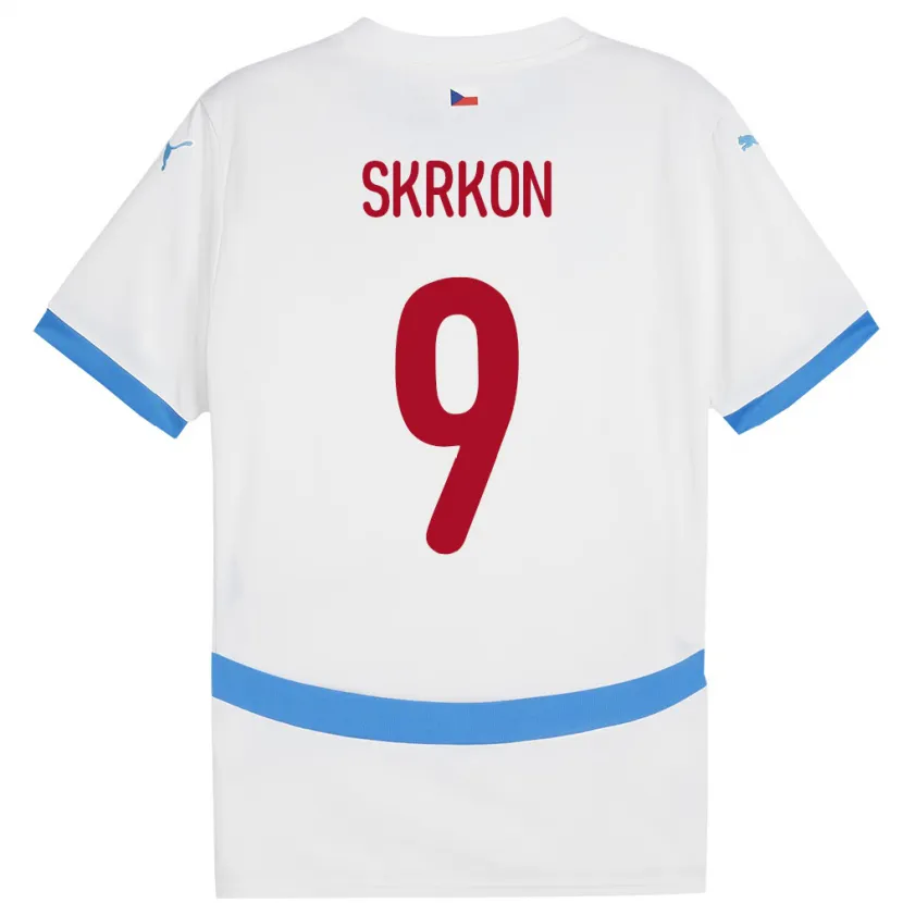 Danxen Kvinnor Tjeckien Vit Skrkon #9 Vit Bortatröja Matchtröjor 24-26 Tröjor T-Tröja