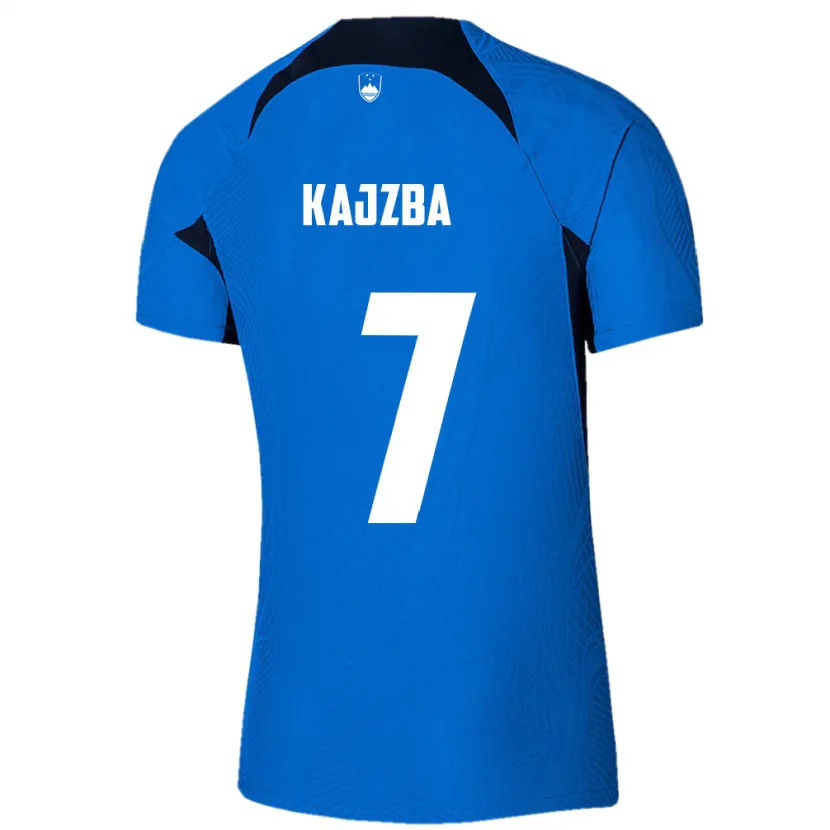 Danxen Kvinnor Slovenien Nina Kajzba #7 Blå Bortatröja Matchtröjor 24-26 Tröjor T-Tröja