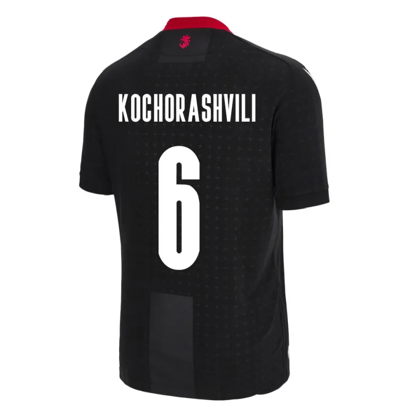 Danxen Kvinnor Georgia Giorgi Kochorashvili #6 Svart Bortatröja Matchtröjor 24-26 Tröjor T-Tröja