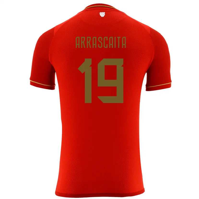 Danxen Kvinnor Bolivia Jaime Arrascaita #19 Röd Bortatröja Matchtröjor 24-26 Tröjor T-Tröja