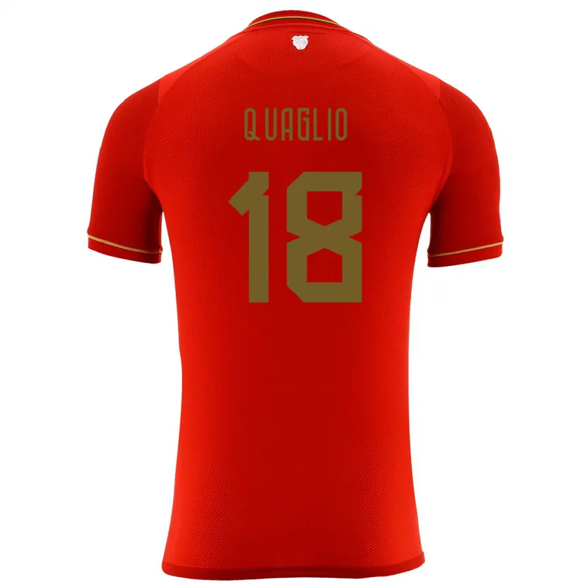 Danxen Kvinnor Bolivia Fabricio Quaglio #18 Röd Bortatröja Matchtröjor 24-26 Tröjor T-Tröja