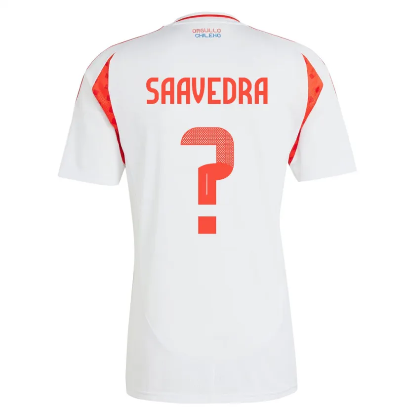 Danxen Kvinnor Chile Danilo Saavedra #0 Vit Bortatröja Matchtröjor 24-26 Tröjor T-Tröja