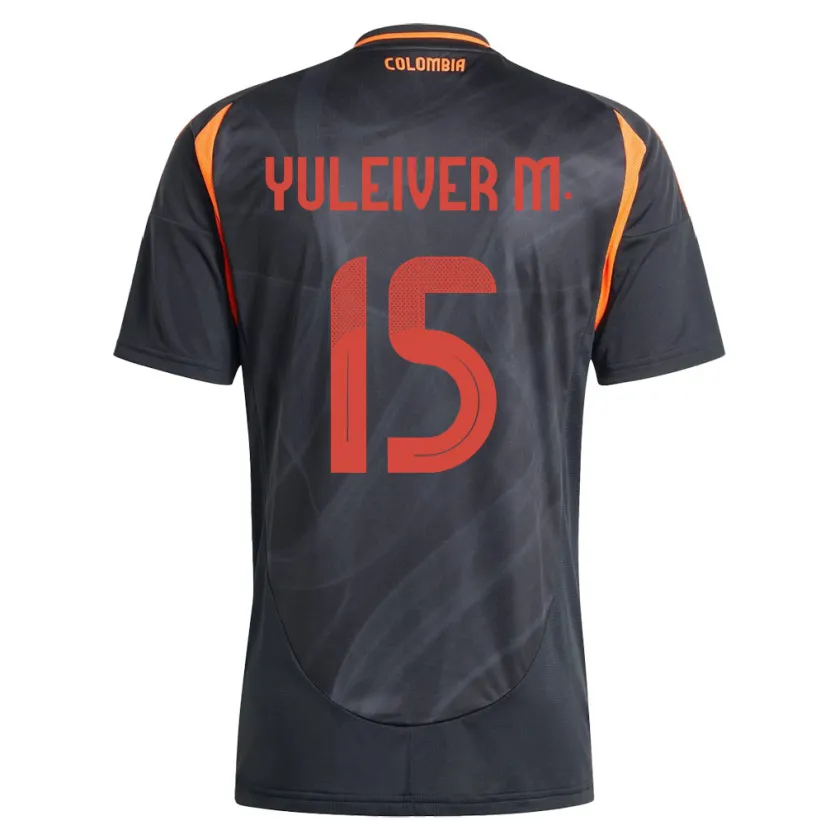 Danxen Kvinnor Colombia Yuleiver Mosquera #15 Svart Bortatröja Matchtröjor 24-26 Tröjor T-Tröja