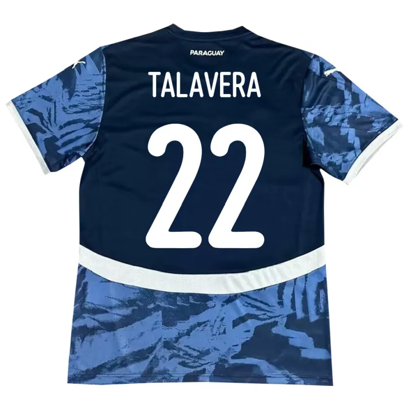 Danxen Kvinnor Paraguay Javier Talavera #22 Blå Bortatröja Matchtröjor 24-26 Tröjor T-Tröja