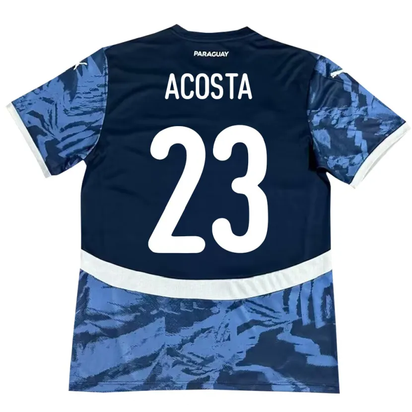 Danxen Kvinnor Paraguay Fátima Acosta #23 Blå Bortatröja Matchtröjor 24-26 Tröjor T-Tröja