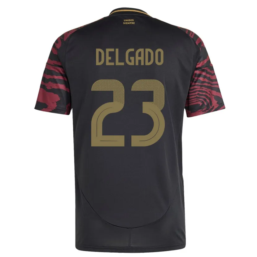 Danxen Kvinnor Peru Valentino Delgado #23 Svart Bortatröja Matchtröjor 24-26 Tröjor T-Tröja