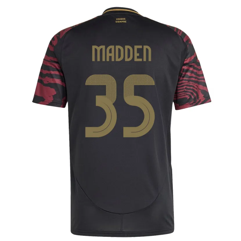 Danxen Kvinnor Peru Savannah Madden #35 Svart Bortatröja Matchtröjor 24-26 Tröjor T-Tröja