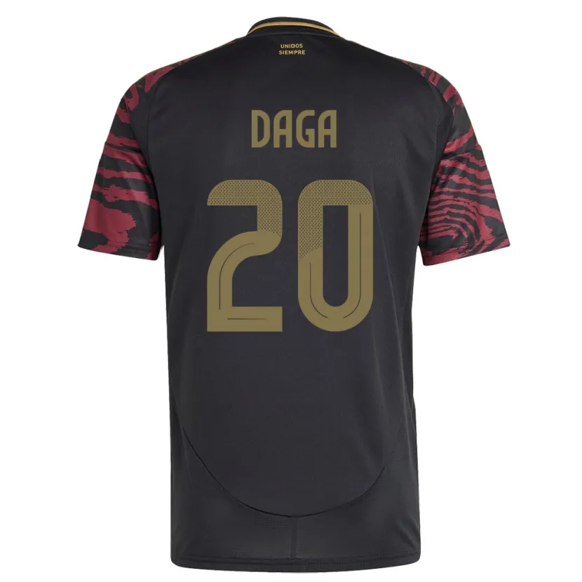 Danxen Kvinnor Peru Azucena Daga #20 Svart Bortatröja Matchtröjor 24-26 Tröjor T-Tröja