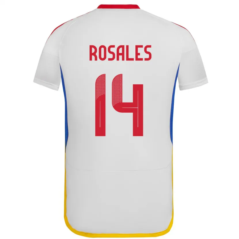 Danxen Kvinnor Venezuela Roberto Rosales #14 Vit Bortatröja Matchtröjor 24-26 Tröjor T-Tröja