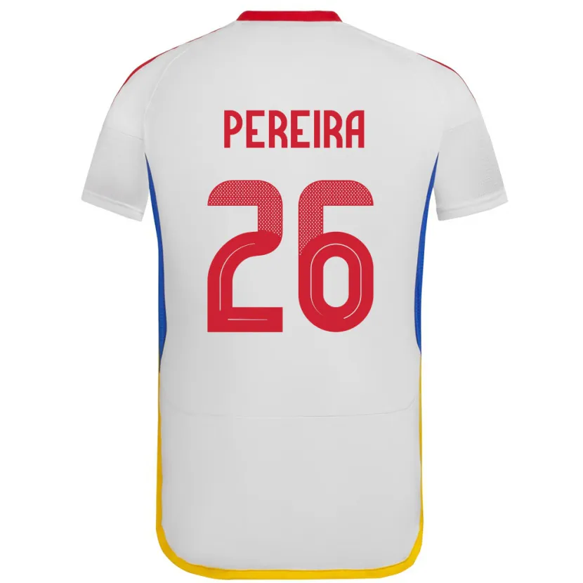 Danxen Kvinnor Venezuela Daniel Pereira #26 Vit Bortatröja Matchtröjor 24-26 Tröjor T-Tröja
