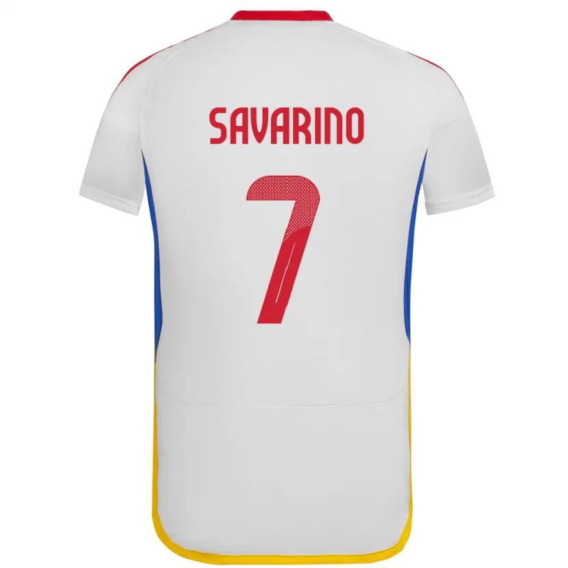 Danxen Kvinnor Venezuela Jefferson Savarino #7 Vit Bortatröja Matchtröjor 24-26 Tröjor T-Tröja