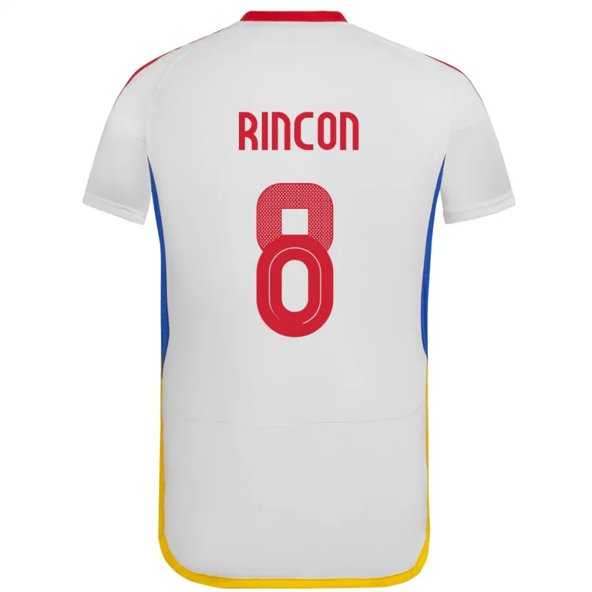 Danxen Kvinnor Venezuela Tomás Rincón #8 Vit Bortatröja Matchtröjor 24-26 Tröjor T-Tröja