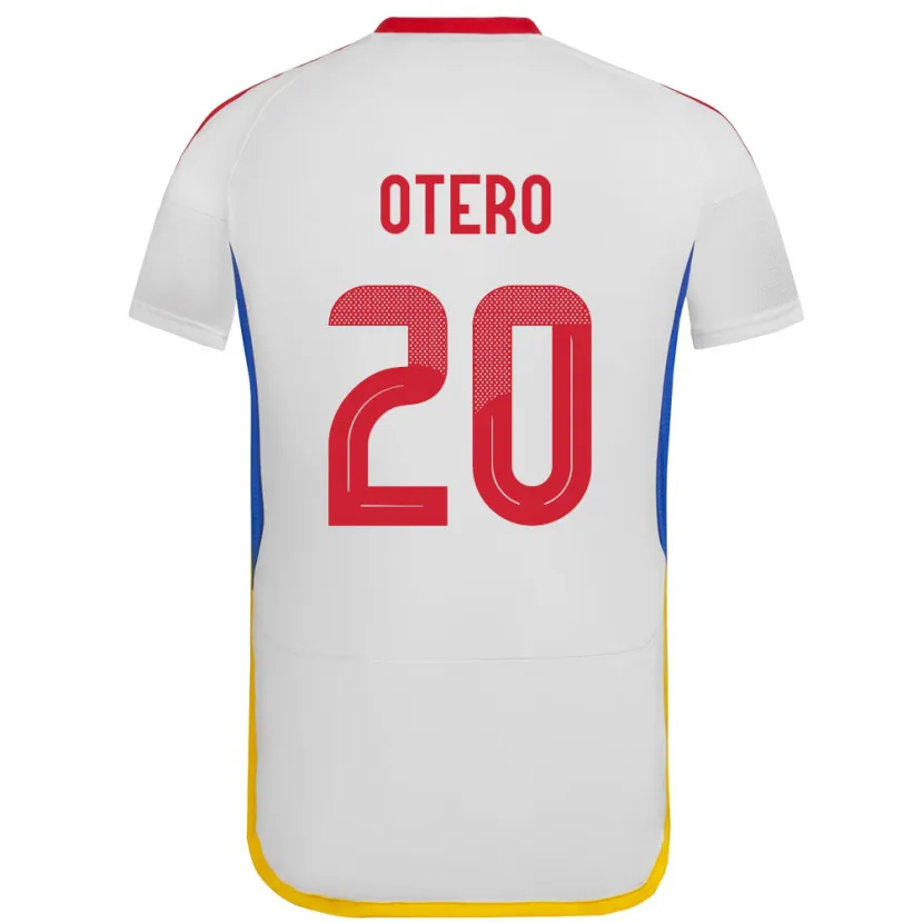 Danxen Kvinnor Venezuela Rómulo Otero #20 Vit Bortatröja Matchtröjor 24-26 Tröjor T-Tröja