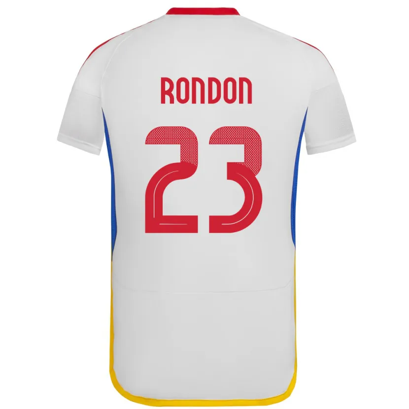 Danxen Kvinnor Venezuela Salomón Rondón #23 Vit Bortatröja Matchtröjor 24-26 Tröjor T-Tröja