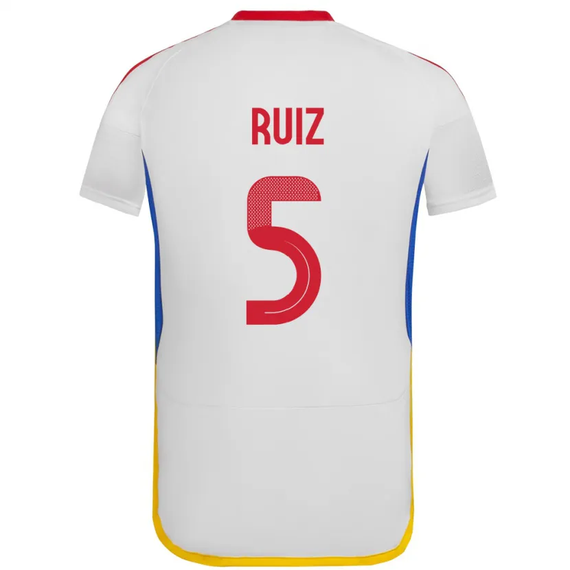 Danxen Kvinnor Venezuela Emerson Ruíz #5 Vit Bortatröja Matchtröjor 24-26 Tröjor T-Tröja