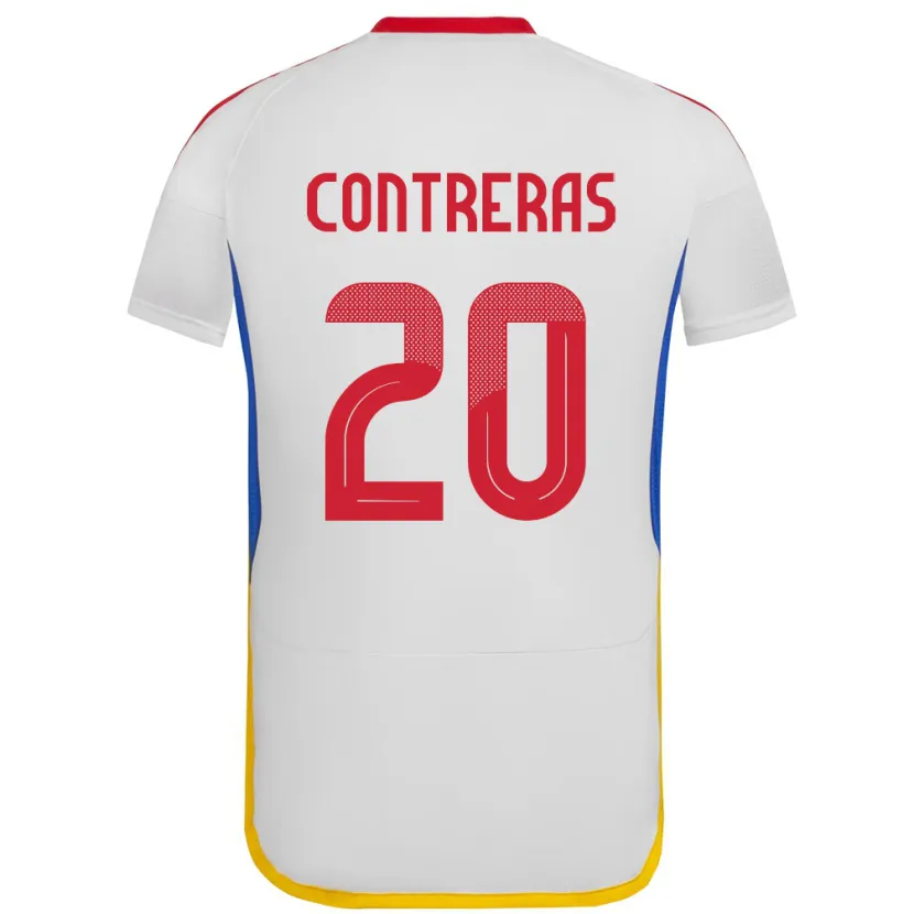 Danxen Kvinnor Venezuela Anderson Contreras #20 Vit Bortatröja Matchtröjor 24-26 Tröjor T-Tröja
