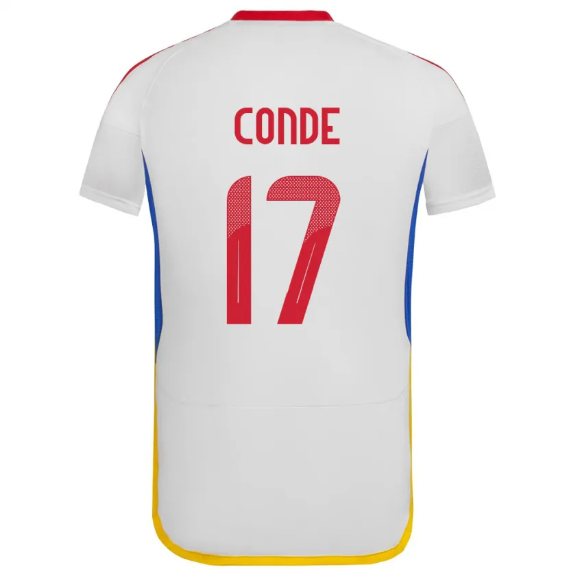 Danxen Kvinnor Venezuela Óscar Conde #17 Vit Bortatröja Matchtröjor 24-26 Tröjor T-Tröja
